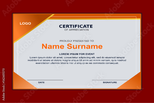 Certificate templates for events, official and unofficial events