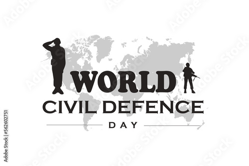world civil defense day. army, world map. vector designs. suitable for banners, websites, posters, templates, apps, backgrounds and others