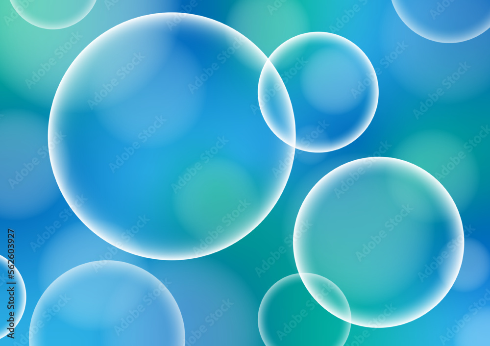 Blue light bubbles soap circle background vector and illustration Blue light bubbles soap circle background vector and illustration