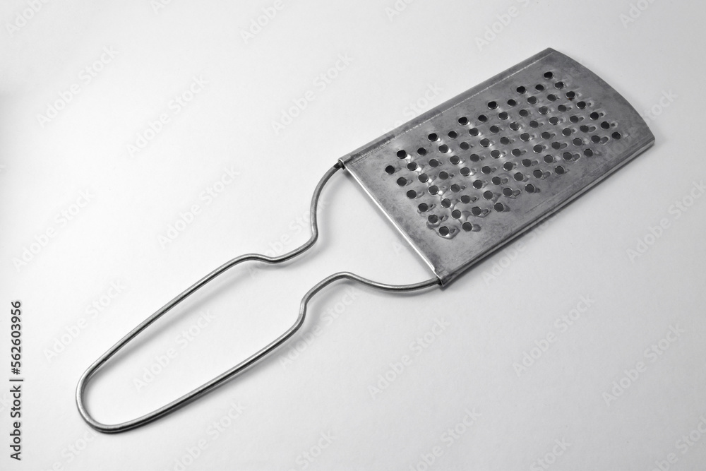 Stainless steel Cheese grater isolated on white background Stainless steel Cheese grater isolated on white background