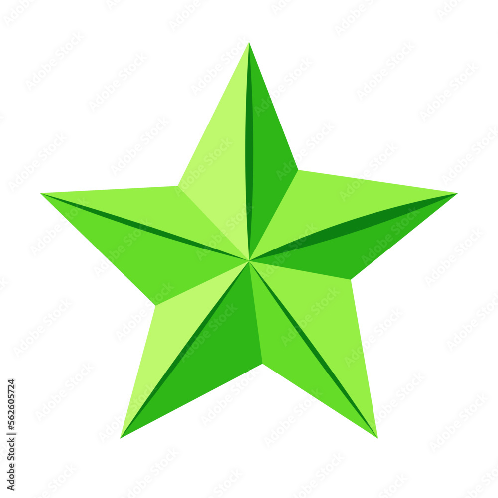 Obraz premium Green Flat Origami Shape 4