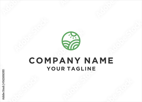 agriculture farm logo design vector illustration