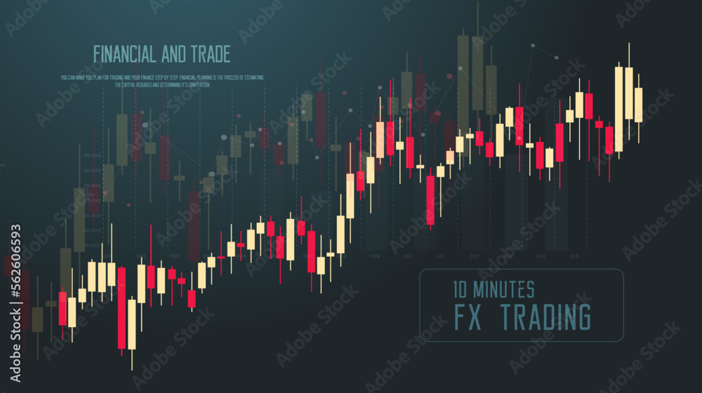 1 days time Frame FX trade, up trend in Stock market or forex trading graph in graphic concept suitable for financial investment or Economic trends business idea and all art work design.
