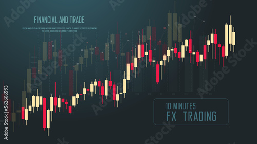 1 days time Frame FX trade, up trend in Stock market or forex trading graph in graphic concept suitable for financial investment or Economic trends business idea and all art work design.