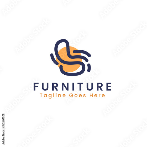 Wallpaper Mural Modern Furniture Logo. Minimalist Interior Vector Logo Template Torontodigital.ca