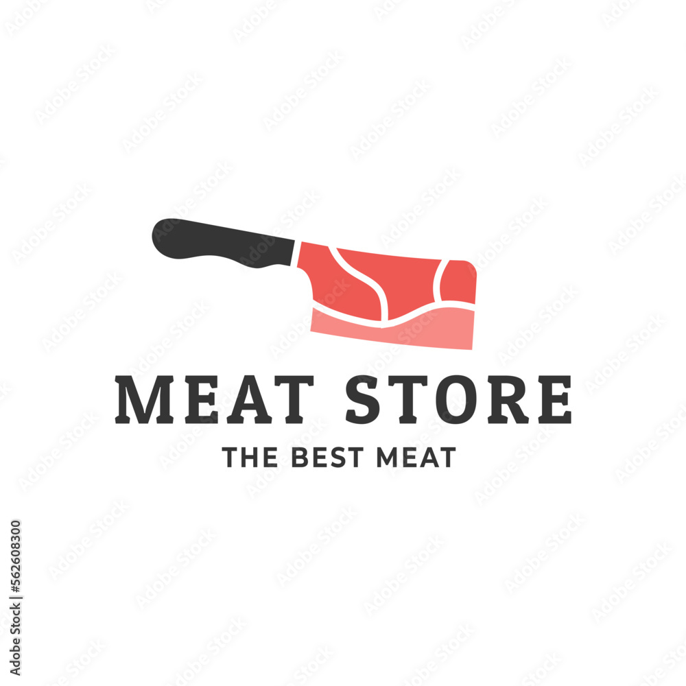 Butcher Logo Template Vector Butcher Knife. Butcher shop emblem. Butchery store advertising design element. Meat shop typography. Vector vintage illustration. Butcher Logo Template Vector Butcher Knife. Butcher shop emblem. Butchery store advertising design element. Meat shop typography. Vector vintage illustration.
