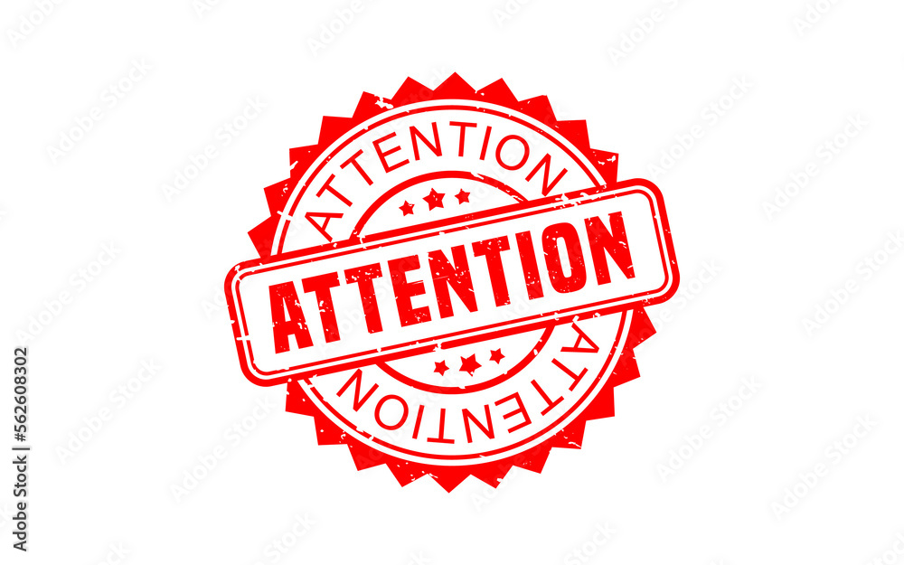 ATTENTION stamp rubber with grunge style on white background.
ATTENTION stamp rubber with grunge style on white background.