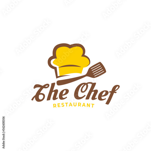 Kitchen Chef Design Logo template. Chef Hat Logo Template