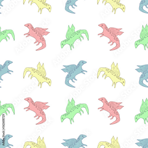 Seamless dragon pattern