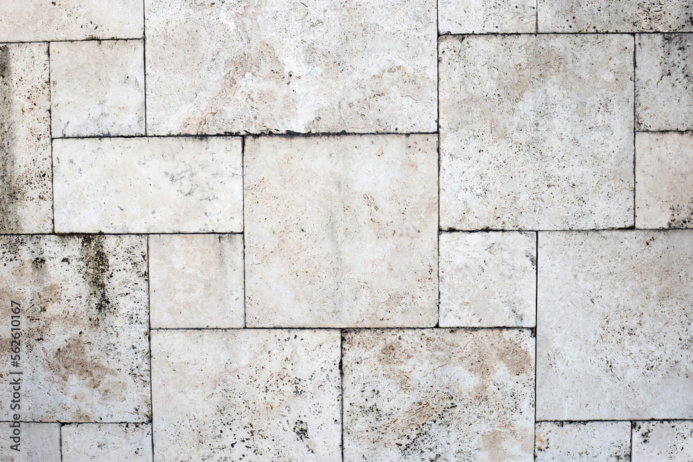 Naklejka premium Texture of block wall background.