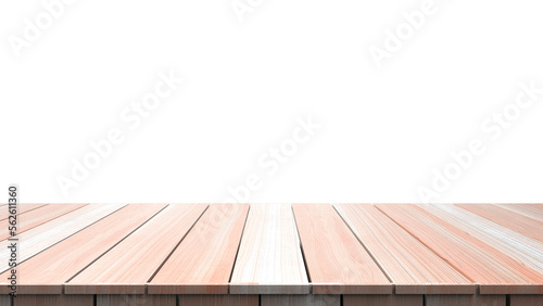 Wooden kitchen table top empty dining table