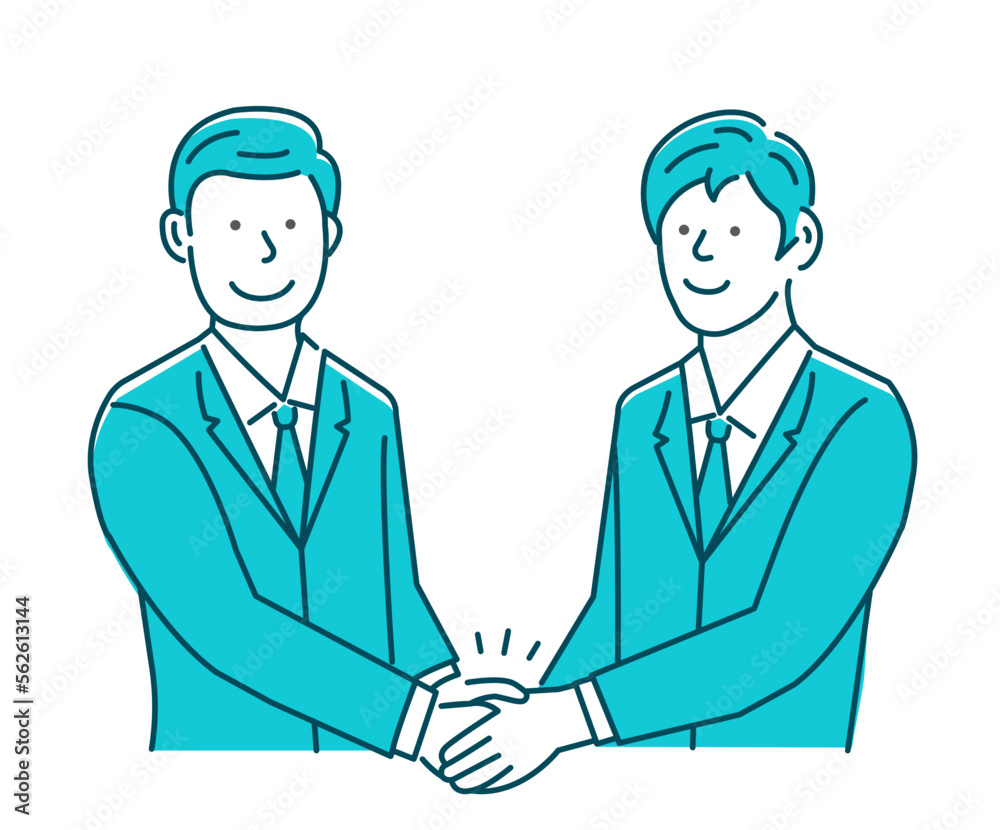 Vector illustration of businessmen shaking hands ( business partnership / cooperation ) Vector illustration of businessmen shaking hands ( business partnership / cooperation )