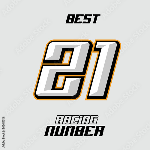 Vector Racing Number Template 21
