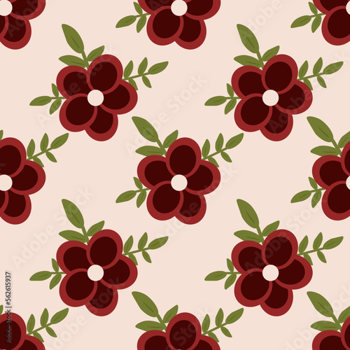 Wallpaper Mural Flower vector ilustration seamless patern.Great for textile,fabric,wrapping paper,and any print.Vintages style. Torontodigital.ca