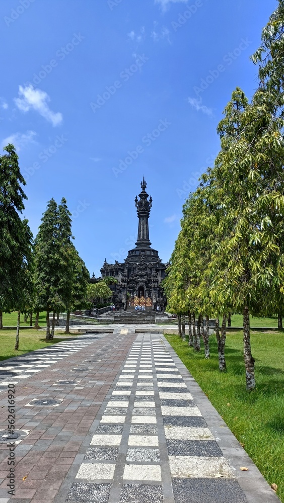 Indonesian monument with alley