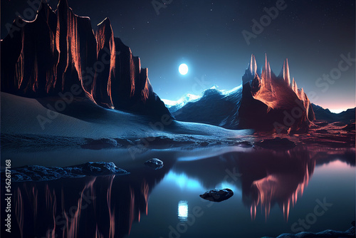 sunrise over the lake