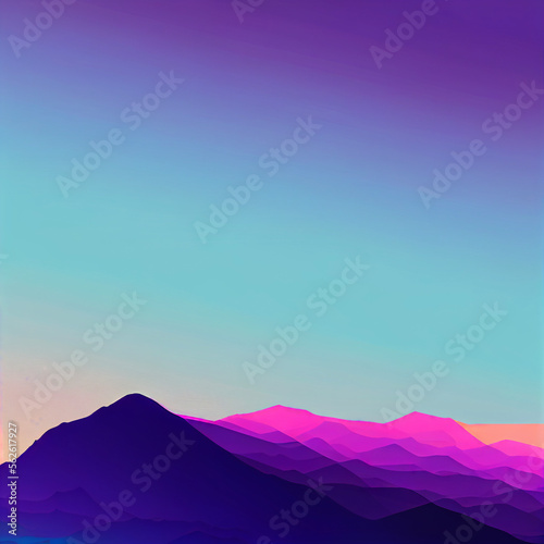 Abstract Sunset Over the Rainbows © Vaccarini Design