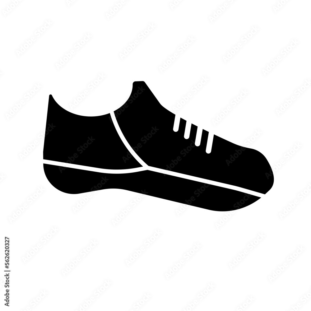 Shoe silhouette icon. Fashion item. Vector.