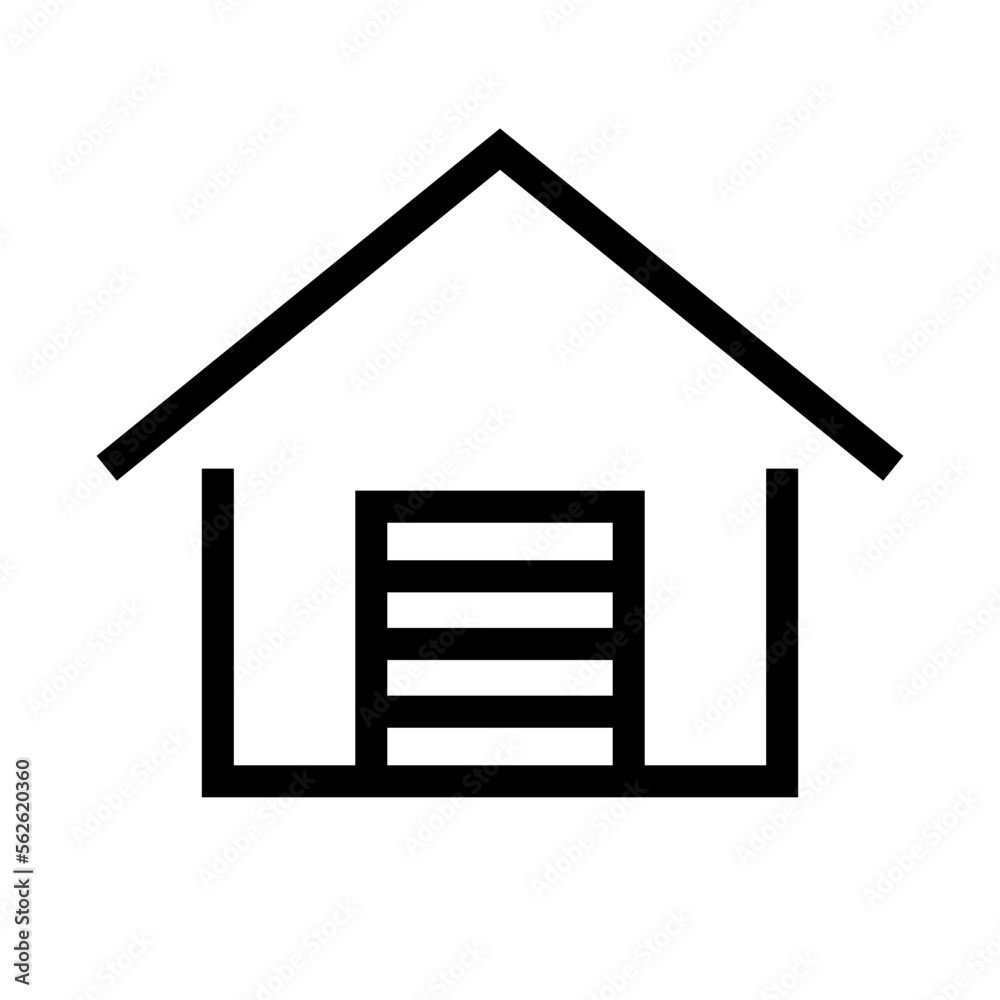 Simple logistics warehouse icon. Trunk room icon. Storage unit. Vector. Simple logistics warehouse icon. Trunk room icon. Storage unit. Vector.