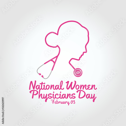 vector graphic of national women physicians day good for national women physicians day celebration. flat design. flyer design.flat illustration.