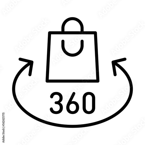 Metaverse Shopping vector icon. Isolated virtual reality store sign design.