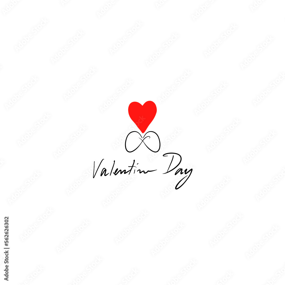 transparent infinity love in valentine day