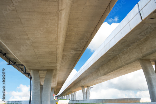 Expressway elevated bridge on a clear day