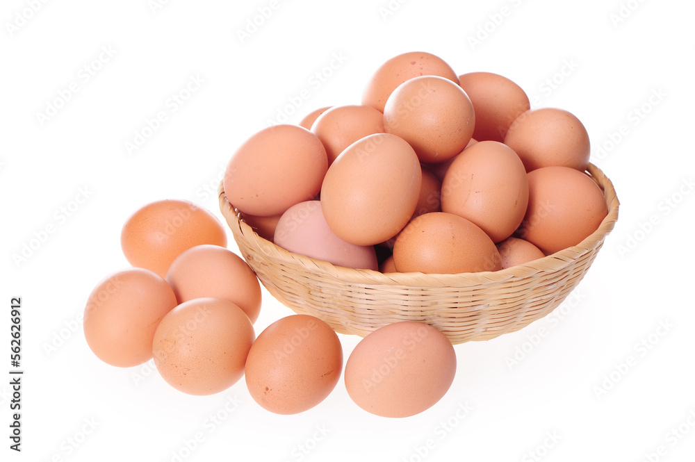 eggs on white background 