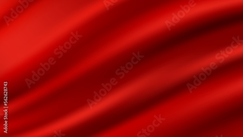 Abstract vector background luxury red silk fabric cloth or liquid wave or wavy folds of grunge silk. Red luxurious background for celebration, ceremony, event invitation card or advertising. Vector.