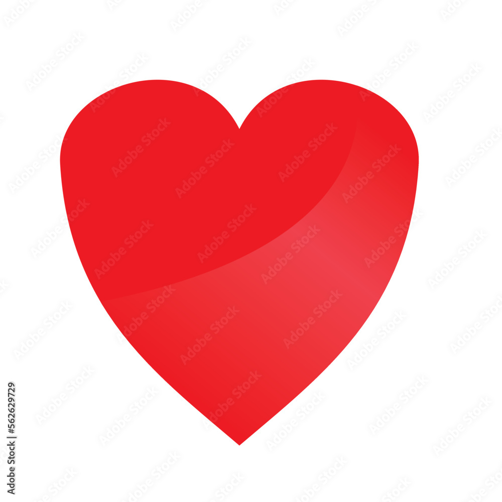 a red heart, suitable for use in all fields, especially those related to affection