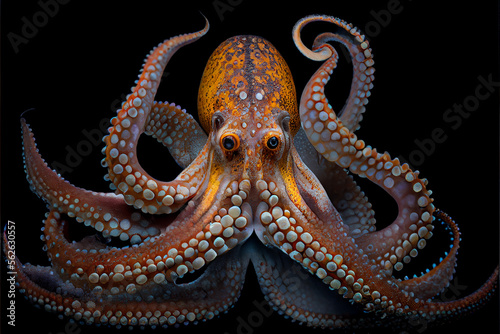 Portrait of a octopus. generative ai