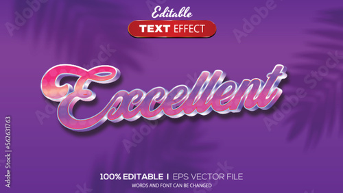 3D editable text effect excellent theme