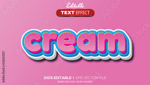 3D editable text effect nice theme