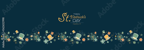 Happy St. Patrick's Day banner.