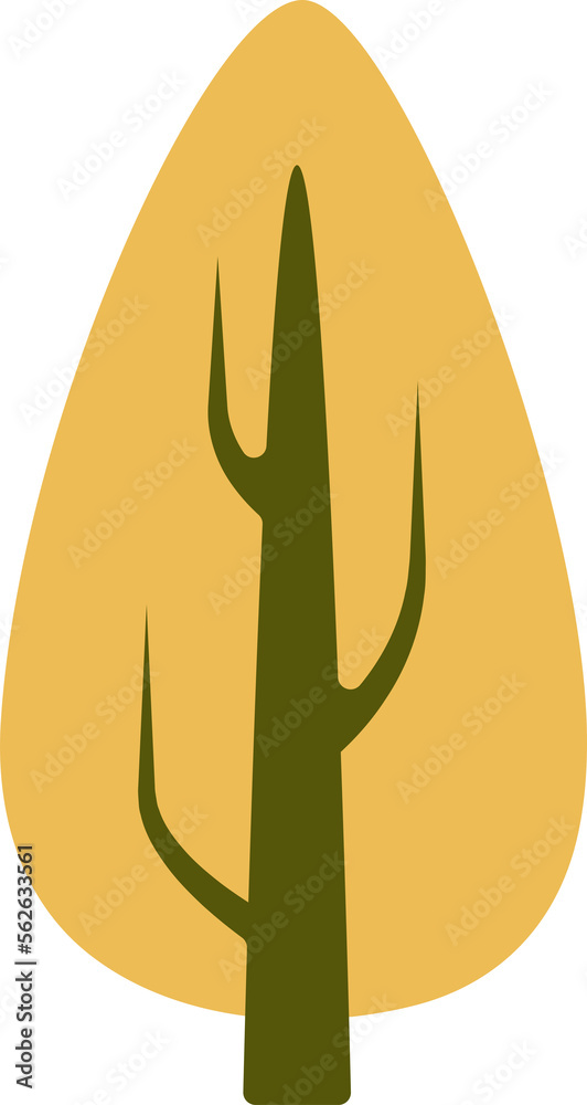 Obraz premium deciduous tree illustration