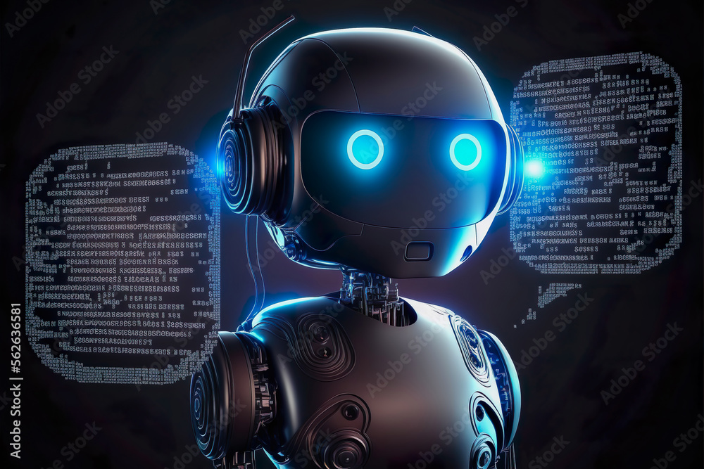 System Artificial intelligence ChatGPT Chat Bot AI , Technology smart robot  Ai Chat GPT application software , robot application Chat GPT , Generative  Ai ilustración de Stock | Adobe Stock