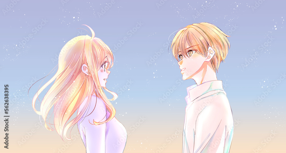 見つめ合う男女