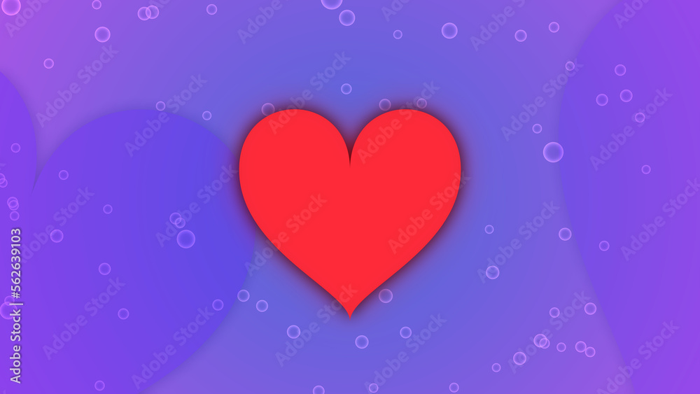 Valentine's Background, heart shape dancing and jumping with some particles in it. VJ loop motion background. Happy Valentines Day card invitation motion background.