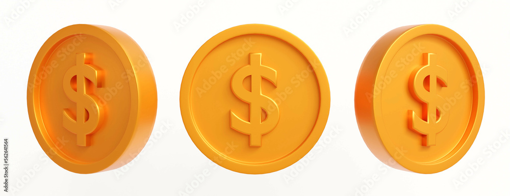 Gold coin on white background.3D Stack of Gold Coins Icon Isolated.Symbol of investment, savings and business.money management.Saving and money growth concept.Dollar Coin.3D render,Illustration. Gold coin on white background.3D Stack of Gold Coins Icon Isolated.Symbol of investment, savings and business.money management.Saving and money growth concept.Dollar Coin.3D render,Illustration.