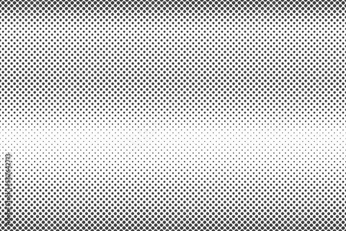 Halftone dotted background. Retro striped texture. Monochrome gradation effect. Vector pattern