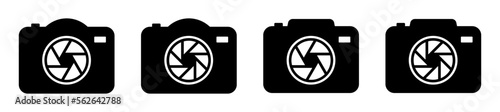 Camera shutter icon. Camera lens icon, vector illustration