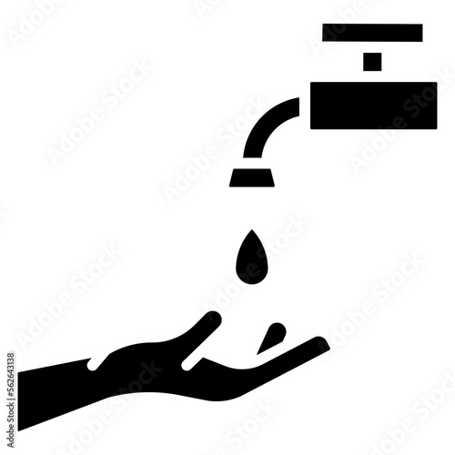 hand and tap water icon