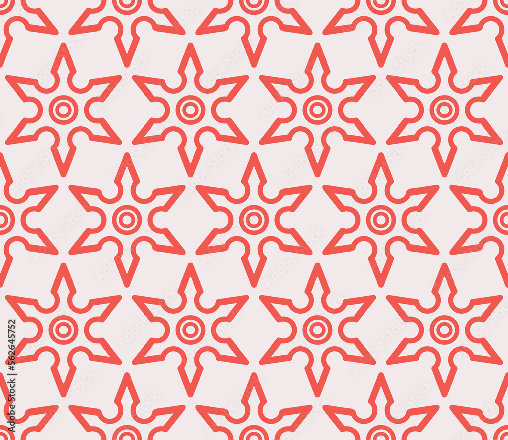 Japanese Hexagon Ninja Throwing Star Vector Seamless Pattern Japanese Hexagon Ninja Throwing Star Vector Seamless Pattern