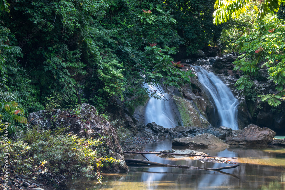 Fototapeta premium Suhom Waterfall tourist attraction, Aceh province, Indonesia