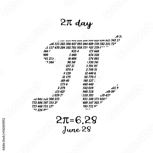 Happy international day of mathematics vector background illustration. World Pi Day banner