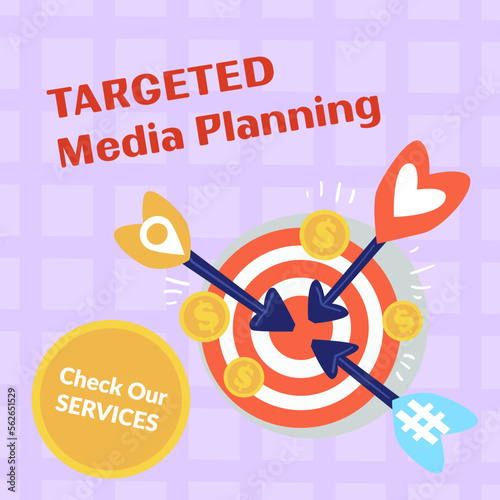 Targeted media planning, check our service vector