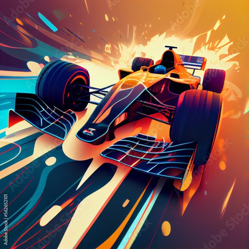 Race Car Digital illustration photo