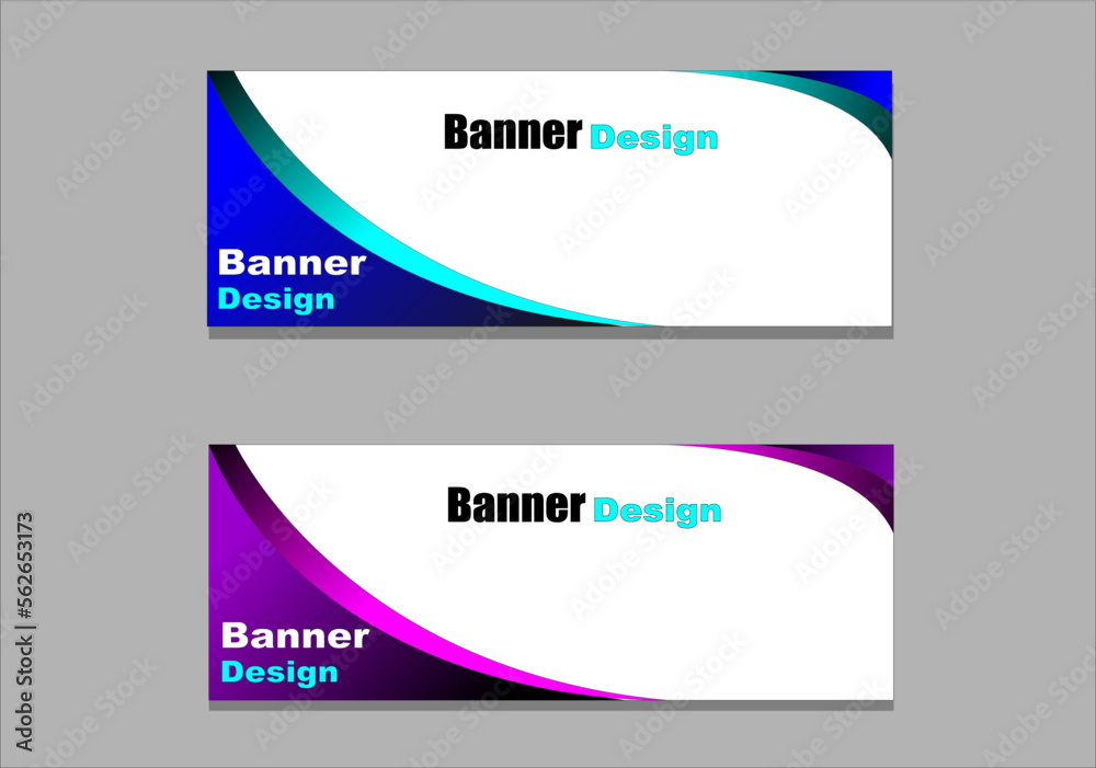 blue and purple color banner design