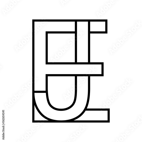 Logo sign ej je icon double letters logotype e j photo