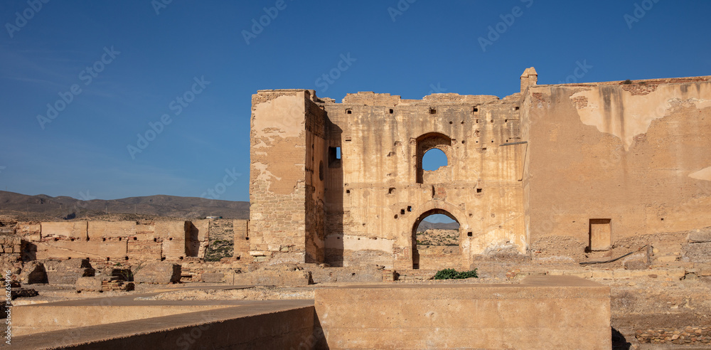 Arabic old ruin at Almeria in Spain